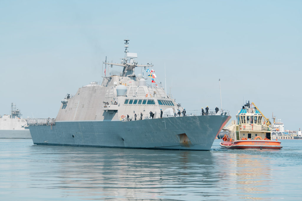 ship deploys in san diego harbor 